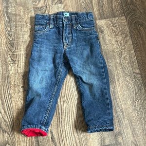 Baby gap fleece lined jeans